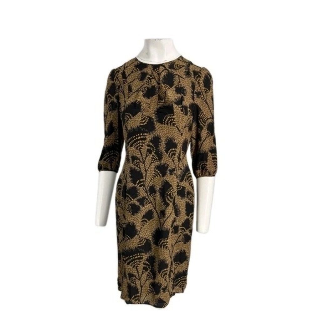 Vintage Burberry 3/4 Sleeve Knee-Length Silk/Polyester Dress Size 8